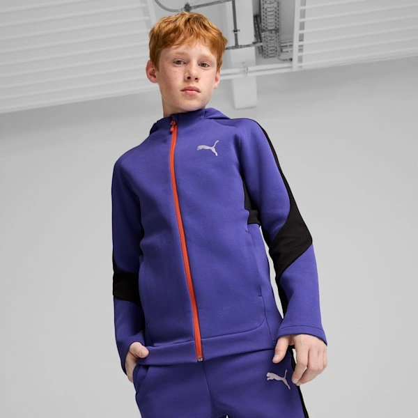 PUMA EVOSTRIPE Kapuzenjacke für coole Kids: Stil trifft Komfort! Dein neuer Lieblingshoodie!